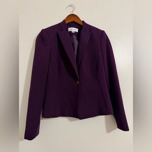 Calving Klein Mid Length Purple Blazer  Size 6P